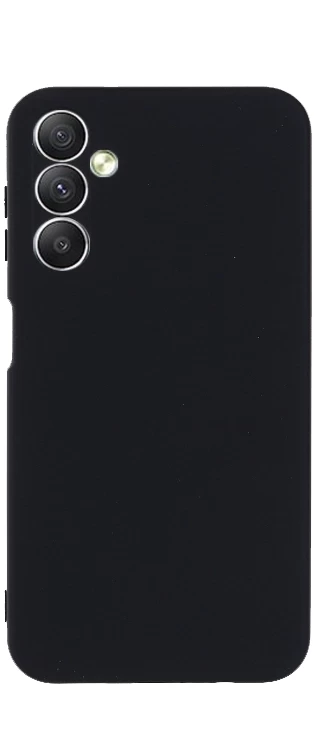 Накладка Silicone Case для Samsung Galaxy A24, Чёрный