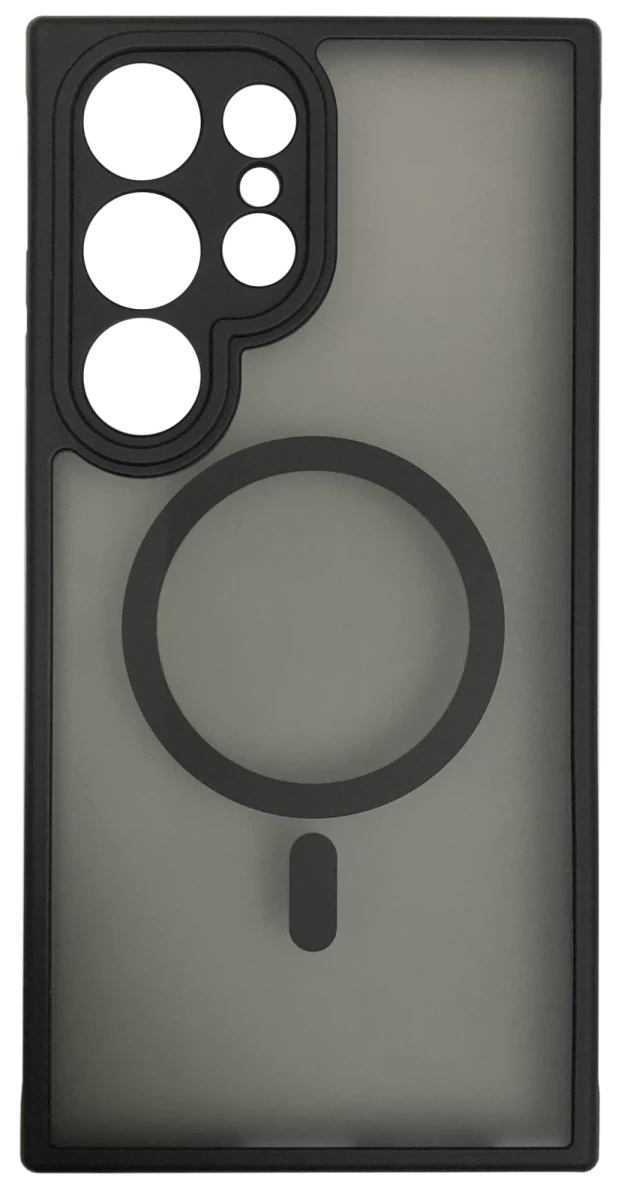 Накладка Dark Frame With MagSafe для Samsung Galaxy S24 Ultra, Чёрная