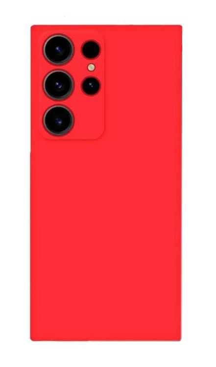 Накладка Silicone Case Logo для Samsung Galaxy S23 Ultra, Красная