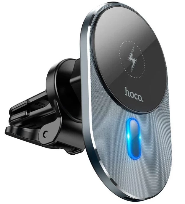 Держатель Hoco CA91 Magnetic holder for car vent wireless charging, Чёрный