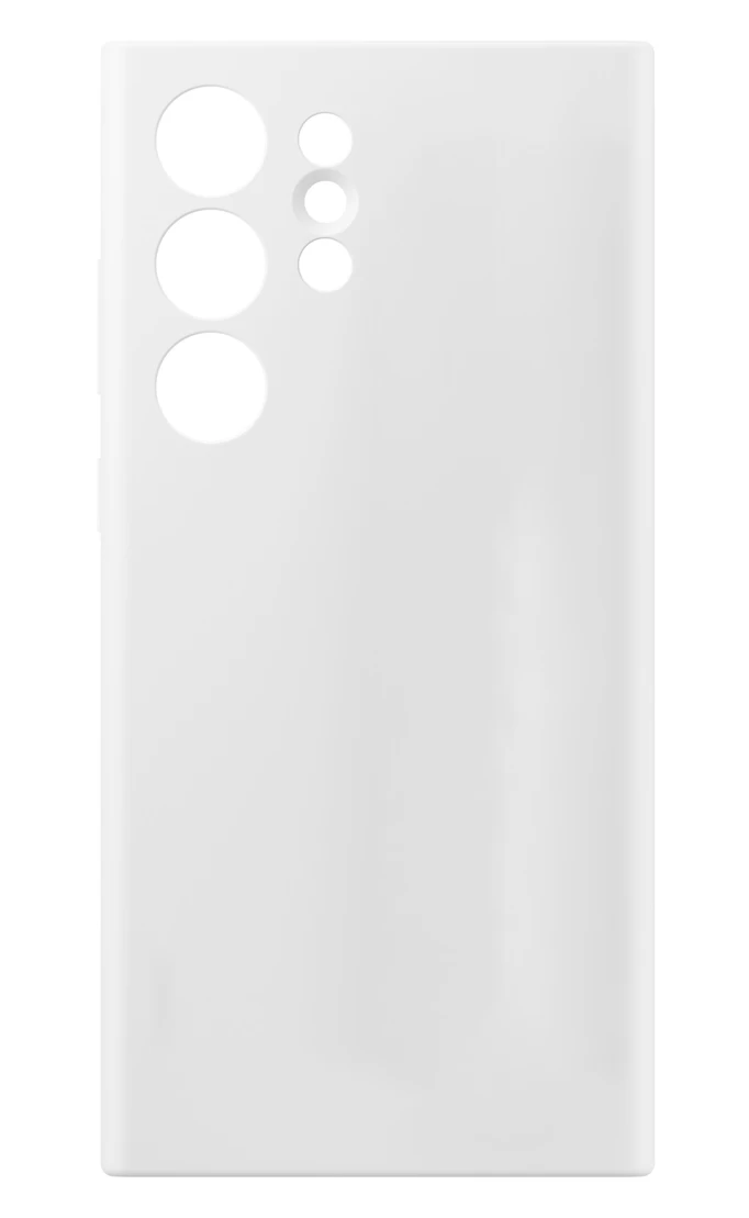 Накладка Silicone Case Logo для Samsung Galaxy S23 Ultra, Белая