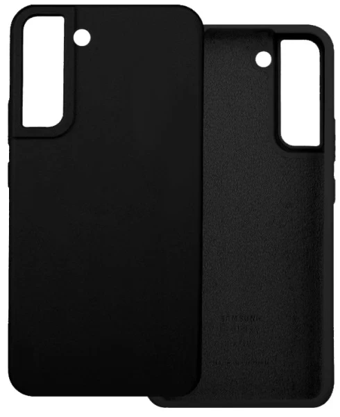 Накладка Silicone Case Logo для Samsung Galaxy S22 Plus, Чёрная