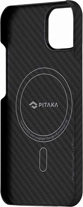 Накладка Pitaka MagEZ Case 2 для iPhone 13, Black/Grey (KI1301M)